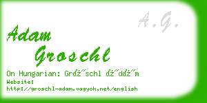 adam groschl business card